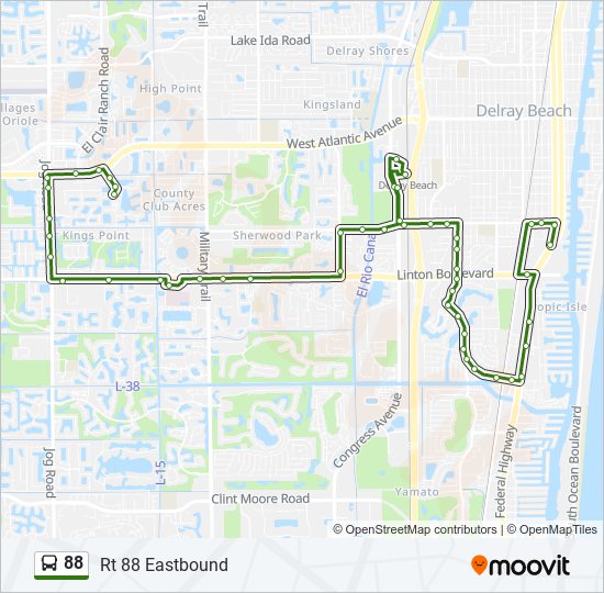 88 bus Line Map