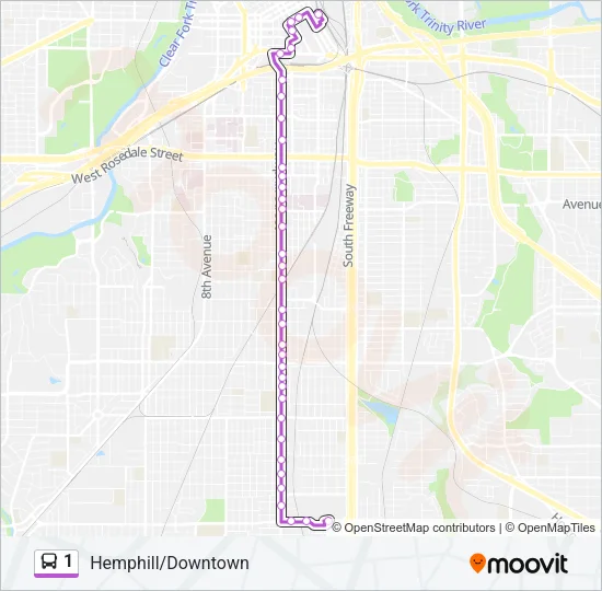 1 Bus Line Map