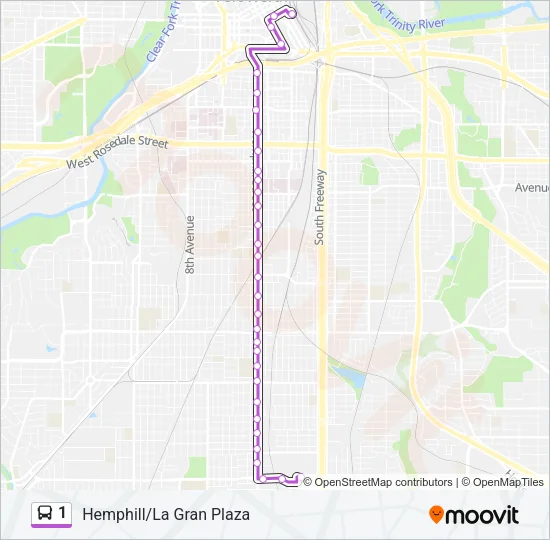 1 Bus Line Map