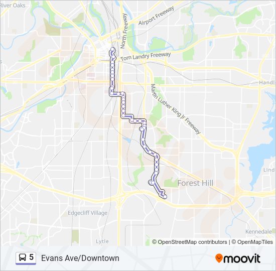 5 Bus Line Map