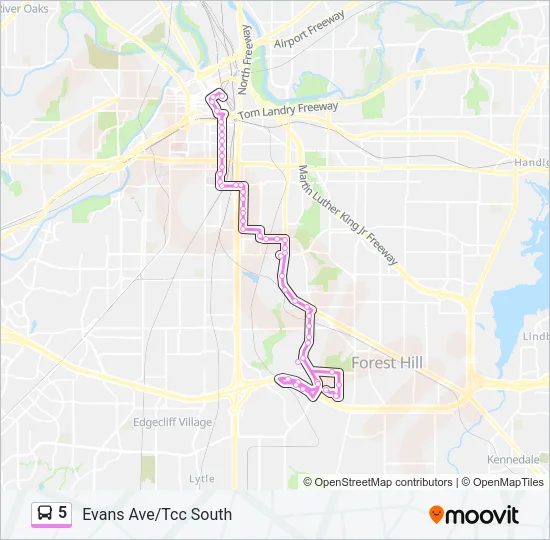 5 Bus Line Map