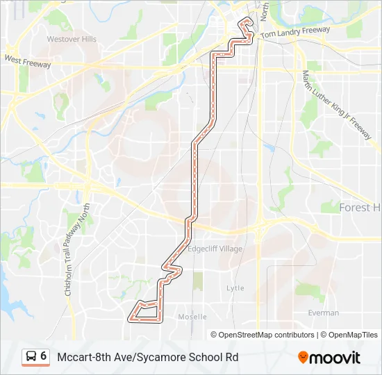 6 Bus Line Map