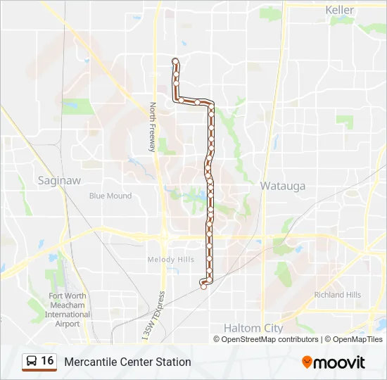 16 Bus Line Map