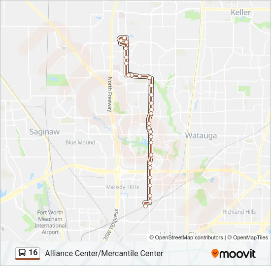 16 Bus Line Map