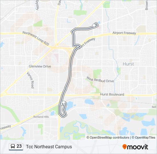 23 bus Line Map