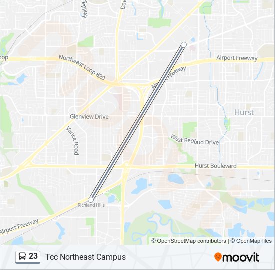 23 Route Schedules, Stops & Maps Tcc Northeast Campus (Updated)