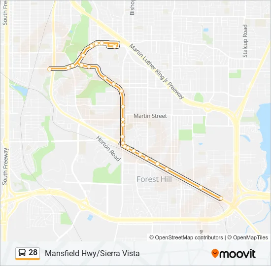 28 Bus Line Map
