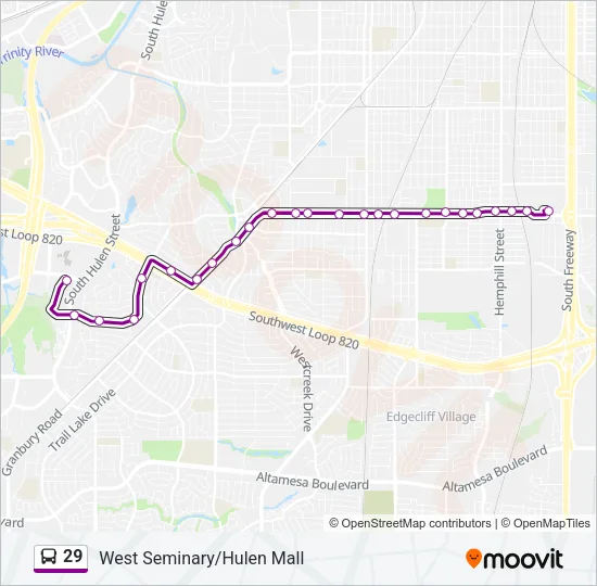 29 Bus Line Map