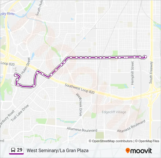 29 Bus Line Map