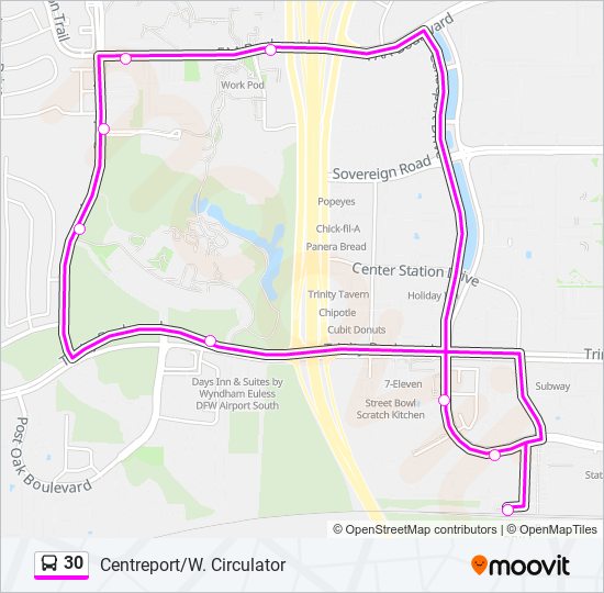 Mapa de 30 de autobús