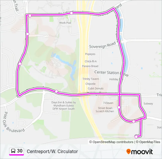 30 Bus Line Map