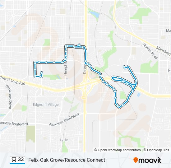 33 bus Line Map