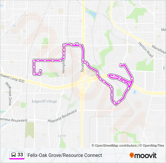 33 Bus Line Map