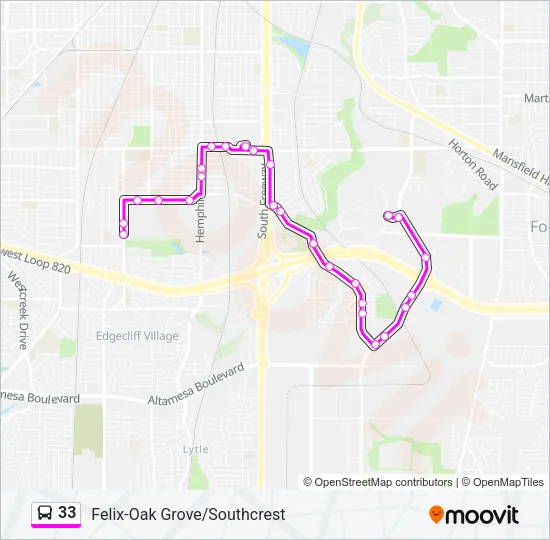 33 Bus Line Map