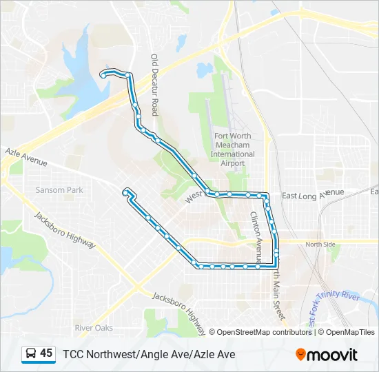45 Bus Line Map