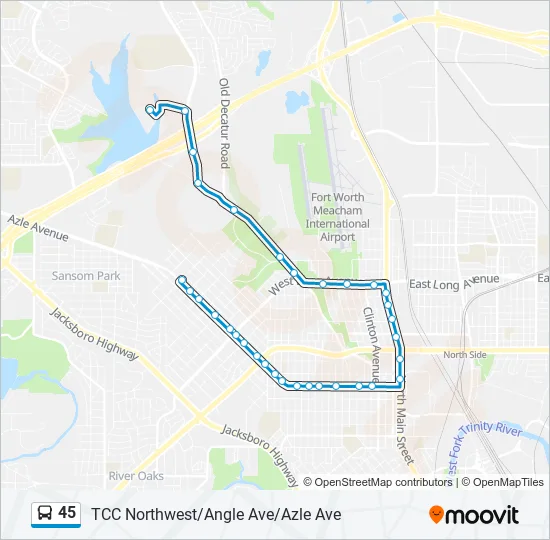 45 Bus Line Map