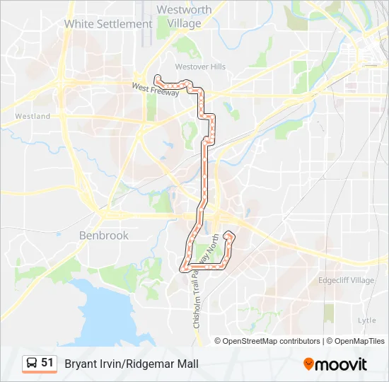 51 Bus Line Map