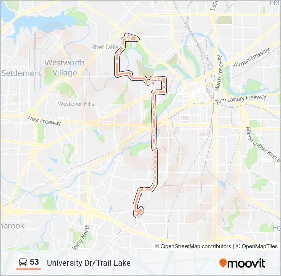 53 Bus Line Map