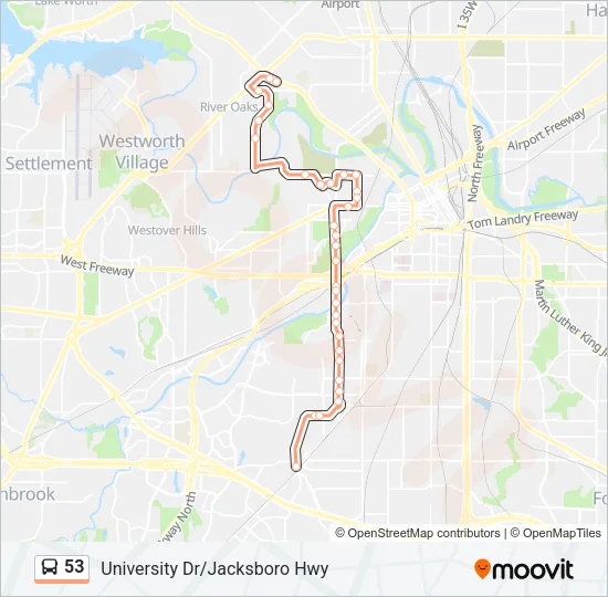 53 Bus Line Map