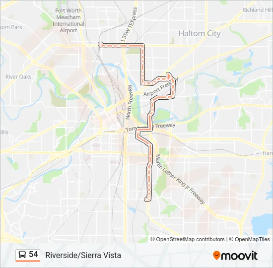 54 Bus Line Map
