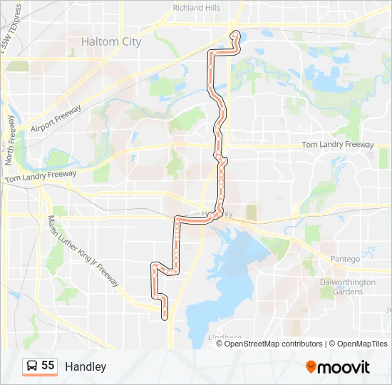 55 Bus Line Map