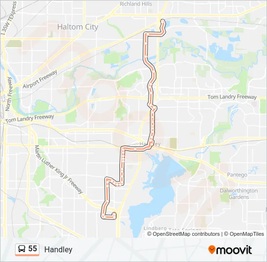 55 Bus Line Map