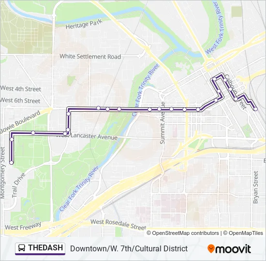 THEDASH Bus Line Map