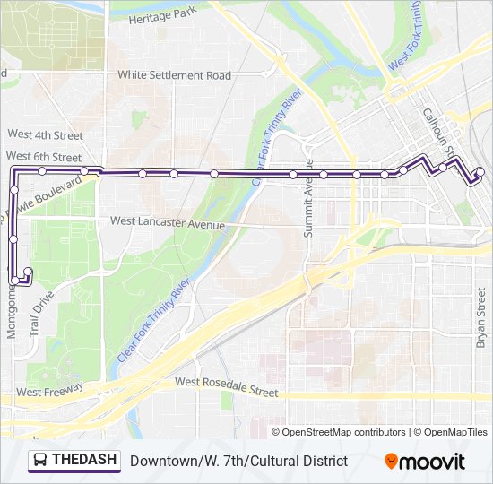 THEDASH Bus Line Map
