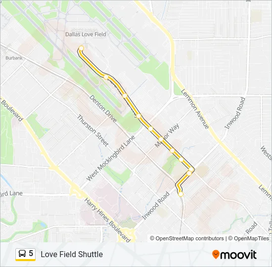 5 Bus Line Map