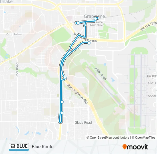 BLUE Bus Line Map