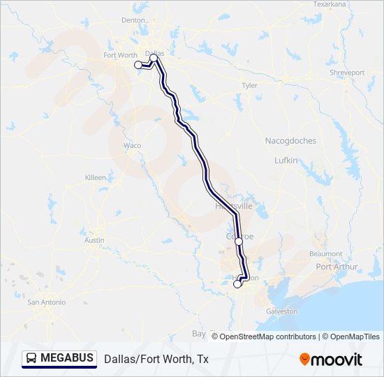 MEGABUS Bus Line Map