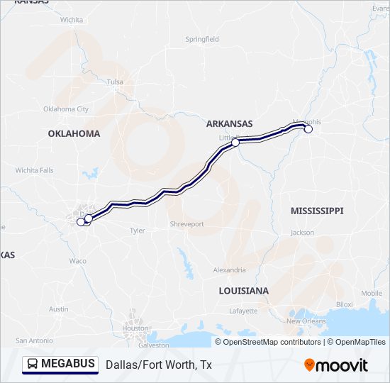 MEGABUS bus Line Map