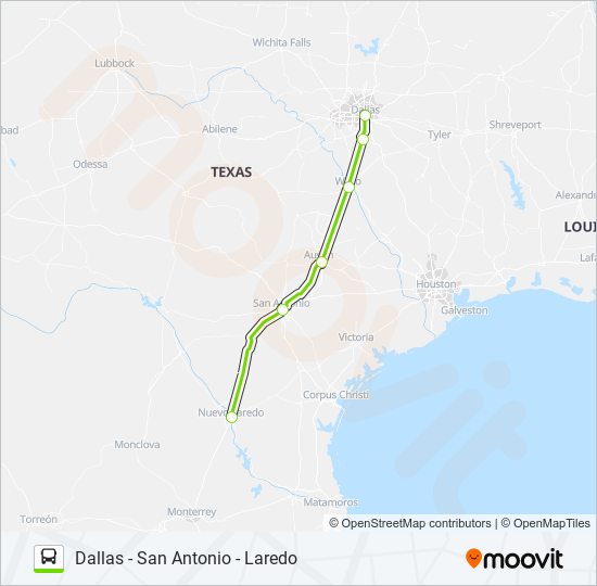 FLIXBUS US1161 bus Line Map