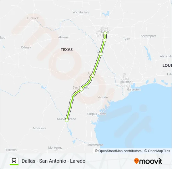 FLIXBUS US1161 Bus Line Map