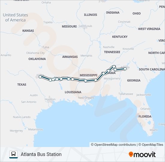 GREYHOUND US0604 Bus Line Map