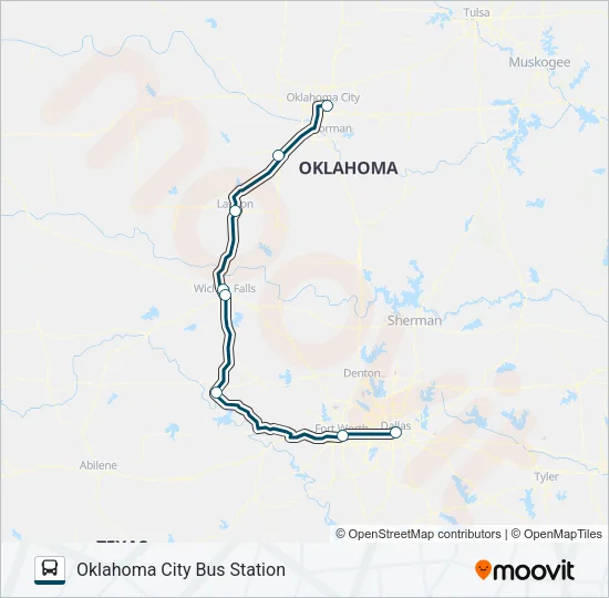 GREYHOUND US1142S Bus Line Map