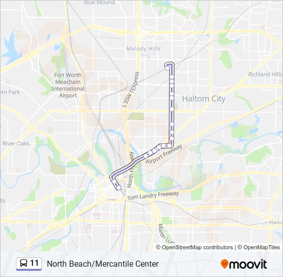 Mapa de 11 de autobús