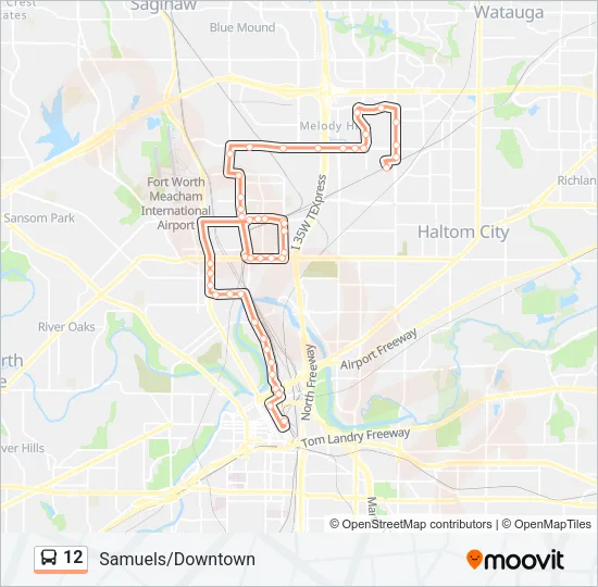 12 Bus Line Map