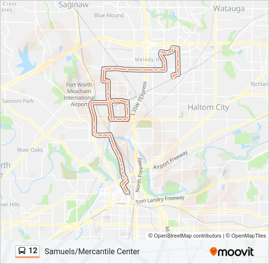 12 Bus Line Map