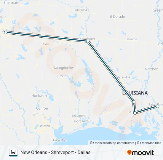 GREYHOUND US1170S Bus Line Map
