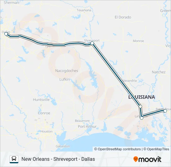 GREYHOUND US1170S Bus Line Map