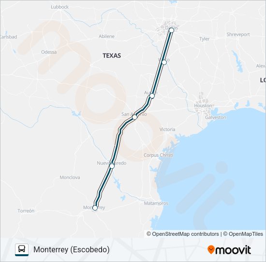 GREYHOUND US1160 Bus Line Map