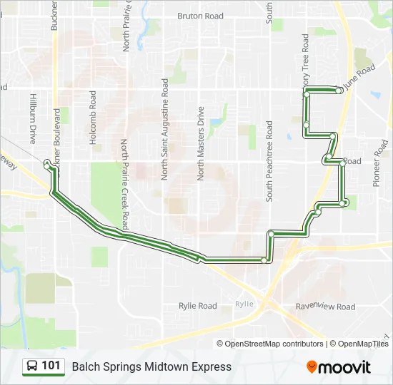 101 Bus Line Map