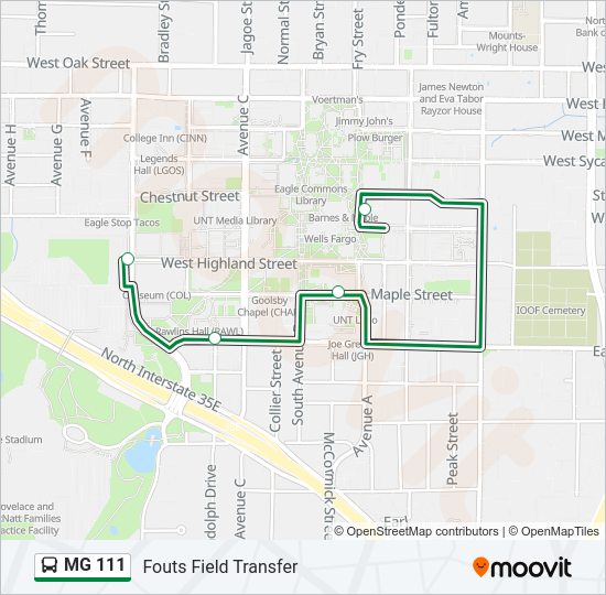 MG 111 Bus Line Map