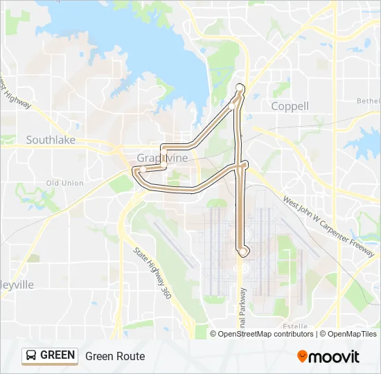 GREEN Bus Line Map