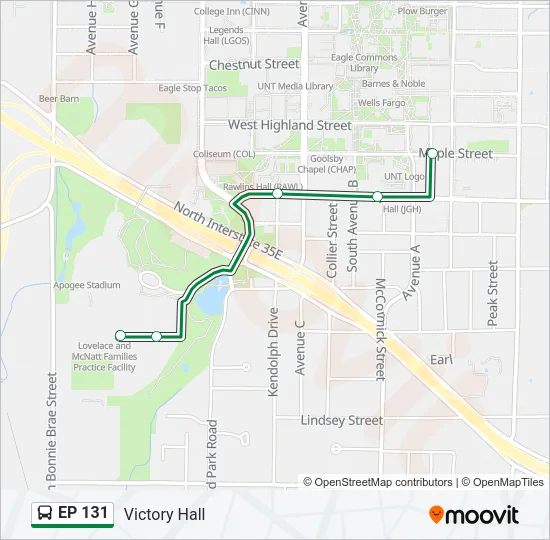 EP 131 Bus Line Map