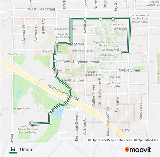 MGNR 116 Bus Line Map