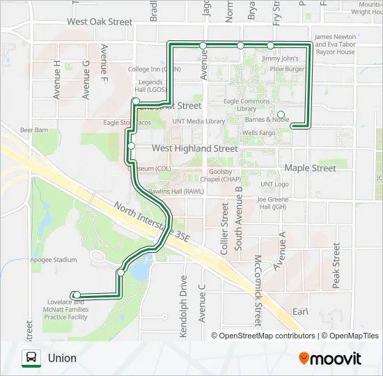 MGNR 116 Bus Line Map