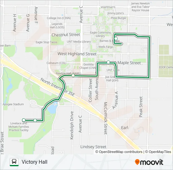 MGNR 116 Bus Line Map