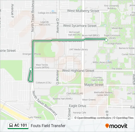 AC 101 Bus Line Map